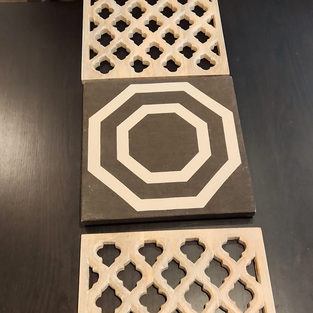 West Elm Double Octagon Decorative 12x12 Wall Art